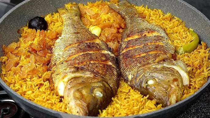 Gebakken vis – met rijst & noten, Syrische catering